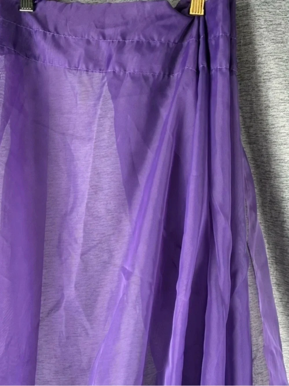 7 Sheer Curtain Panels Lot Purple Double Rod Pockets Whimsical Window 58